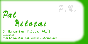 pal milotai business card